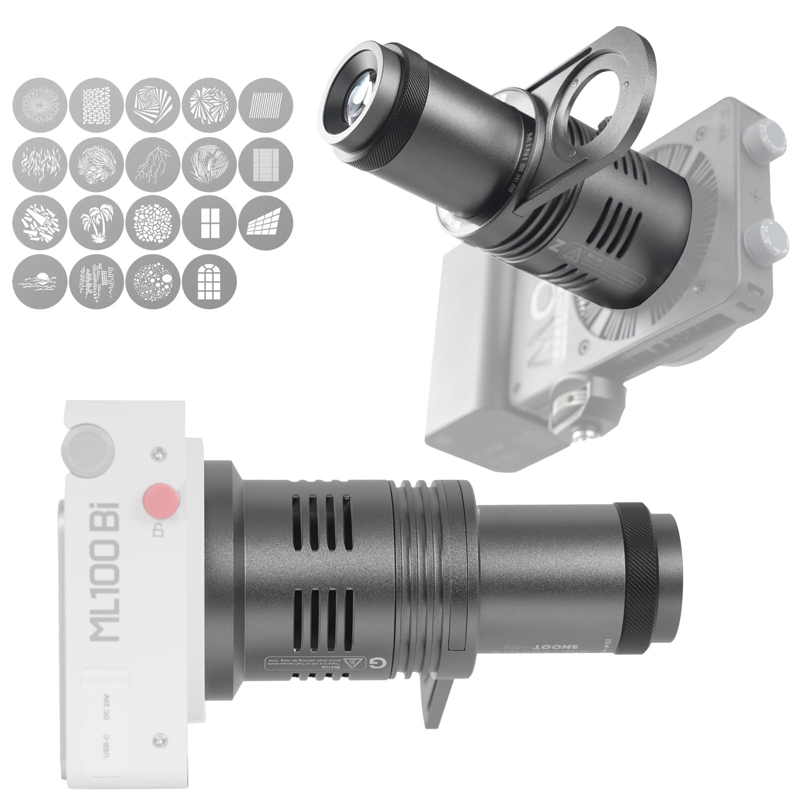 Amazon.com : CX100 Mini Optical Snoot Gobos Accessories with ZY